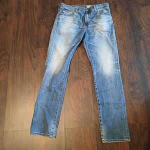 AG Adriano Goldschmied Slim Straight Fit Blue Jeans Size 34R